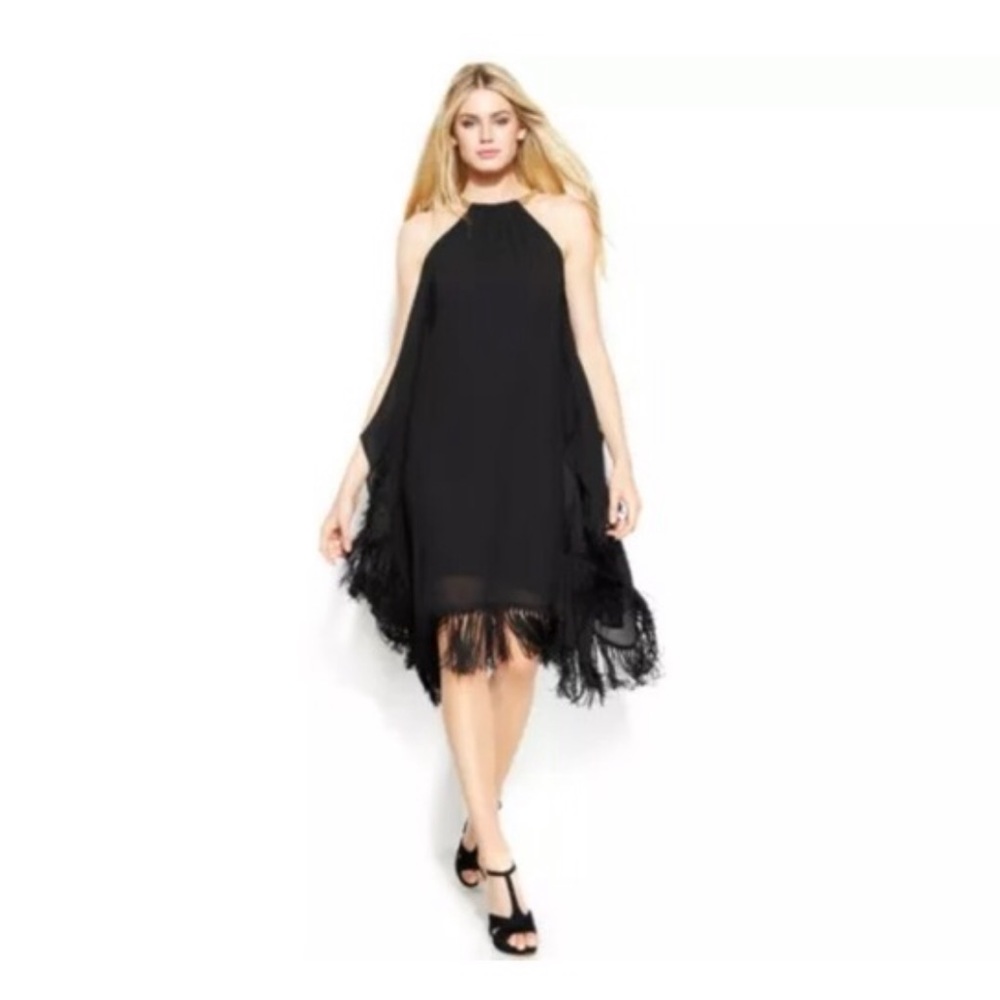 Michael Kors fringe drape dress
